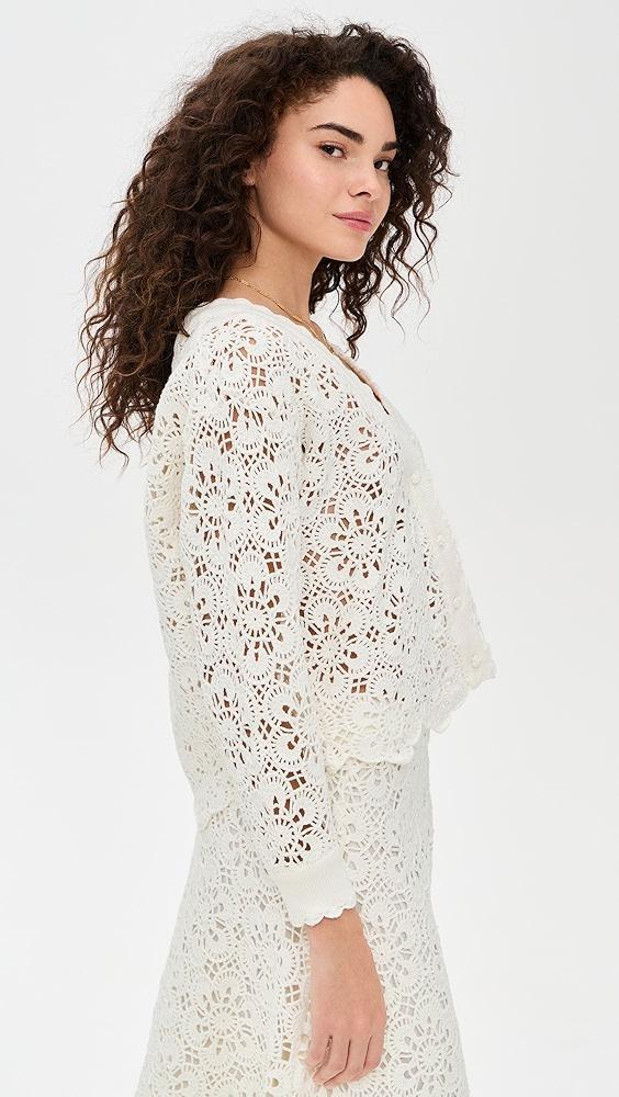 FARM Rio Flower Crochet Cardigan | Shopbop Product Image
