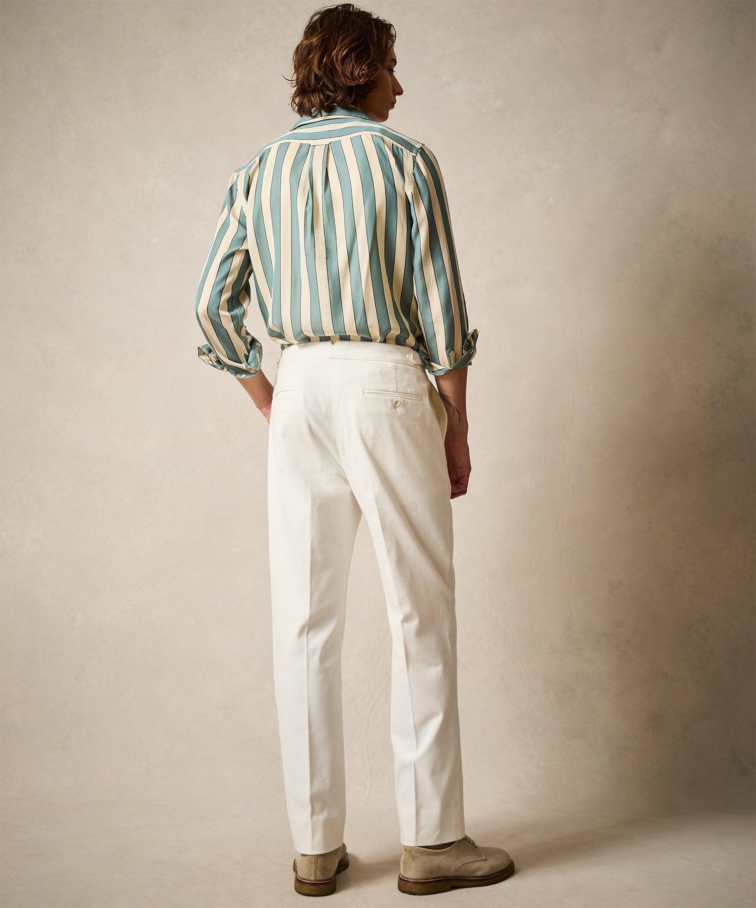 Italian Brushed Cotton Side Tab Trouser Product Image