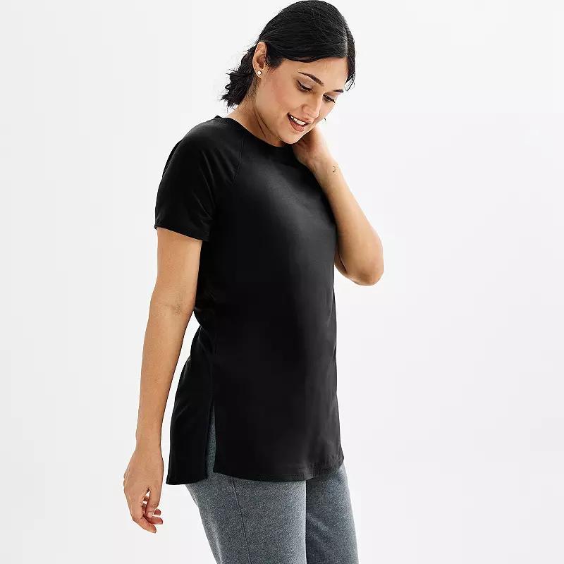 Women's Tek Gear® Short Sleeve Tunic Tee, Size: Small, Smokey Grey Product Image