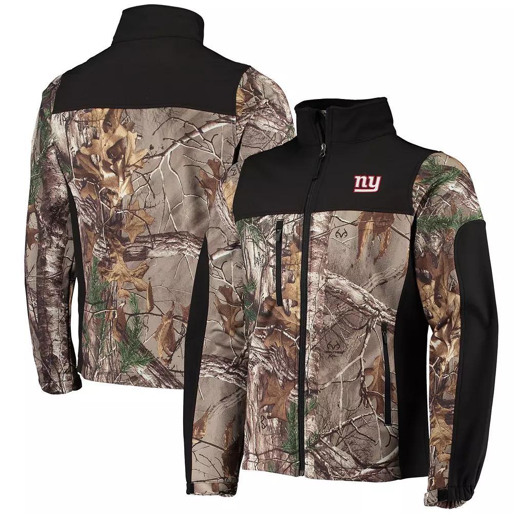 Men's Dunbrooke Realtree Camo/Black New England Patriots Circle Hunter Softshell Full-Zip Jacket, Size: Medium, Green Product Image