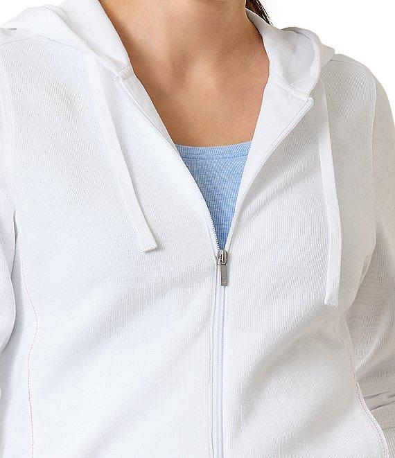 Tommy Bahama Tobago Bay Full Zip Slub Rib Knit Long Sleeve Hooded Jacket Product Image