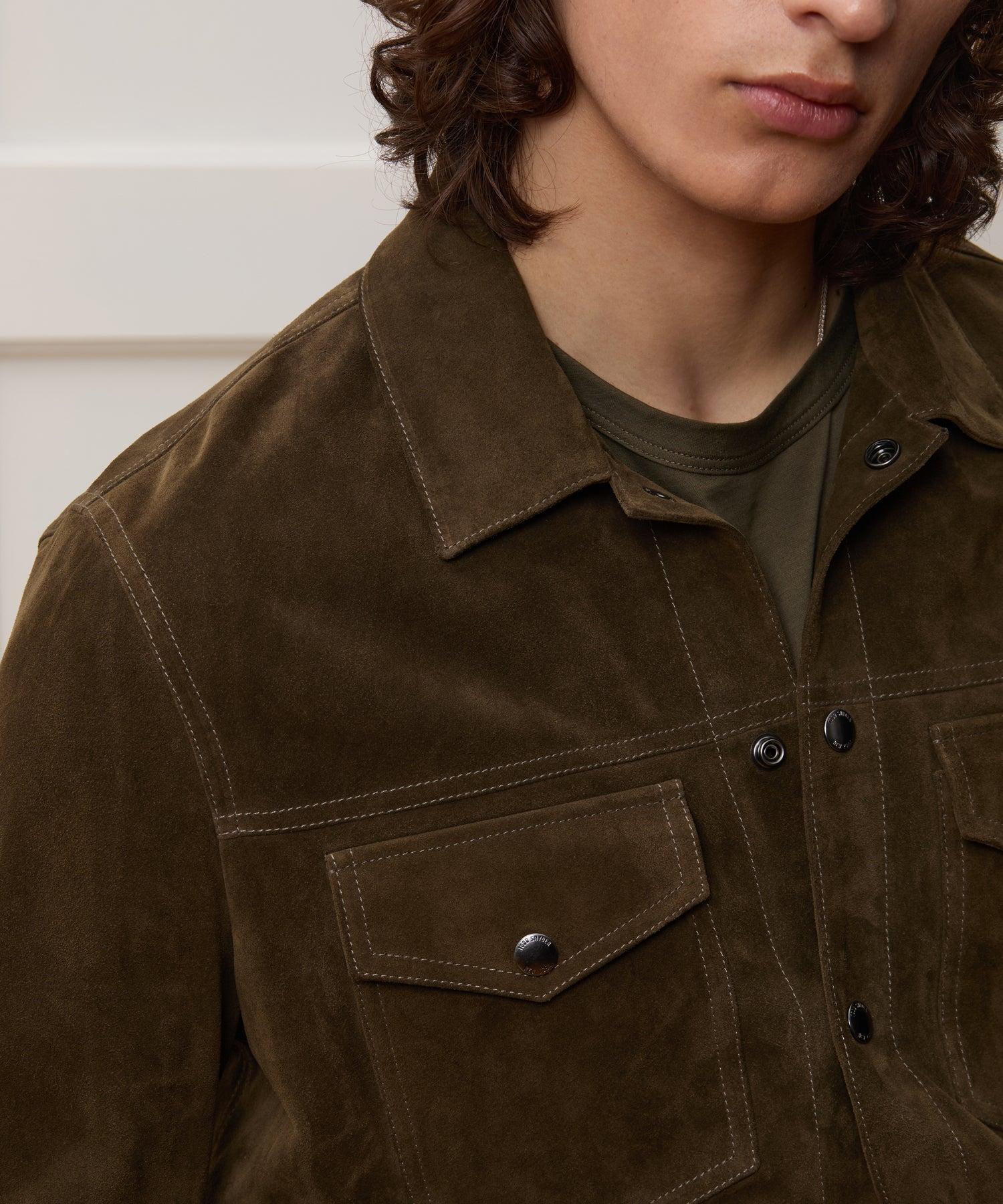 Italian Suede Snap Dylan Jacket Product Image