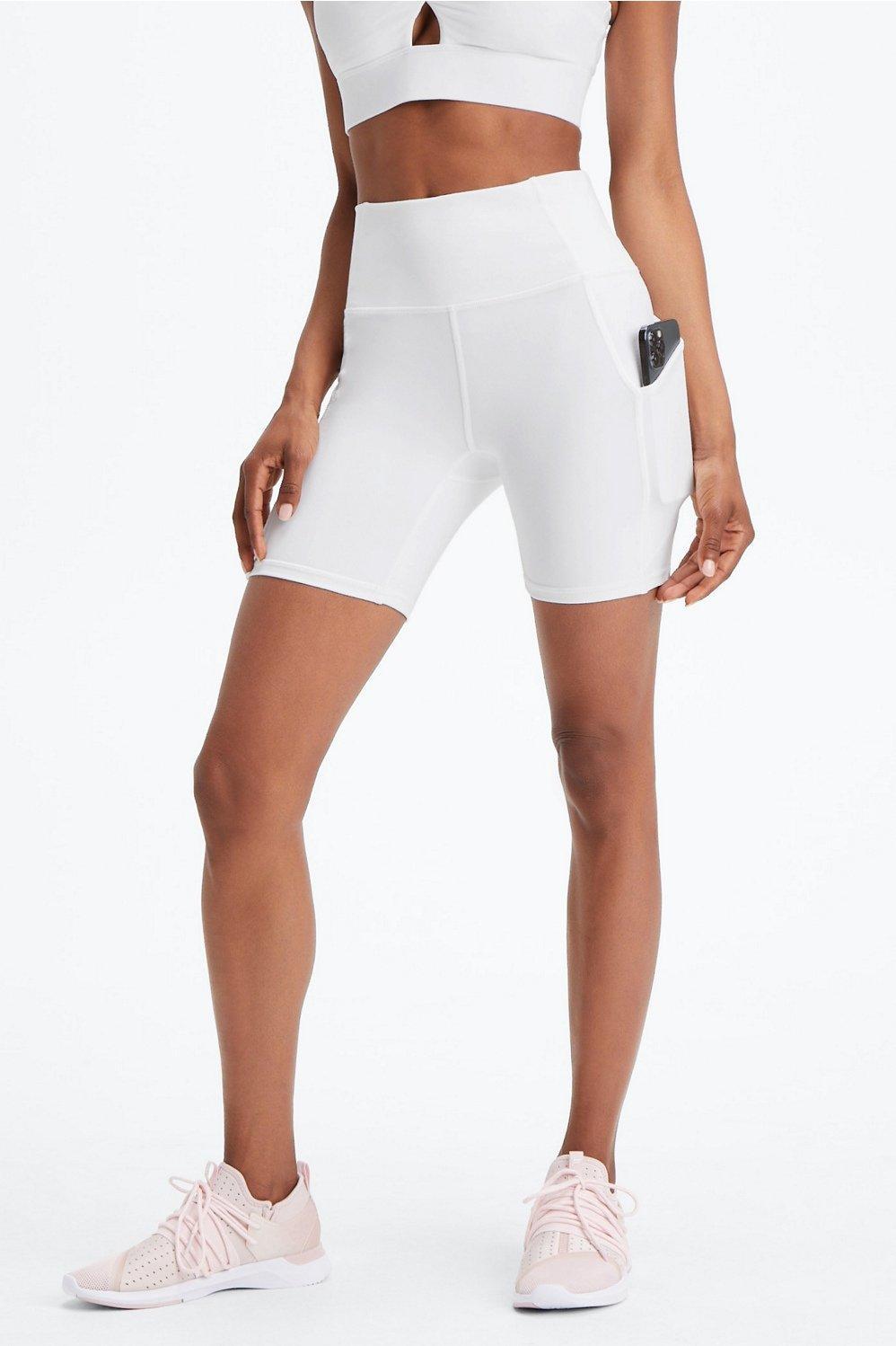 Fabletics Oasis High-Waisted 6 Short Womens white plus Size 4X Product Image