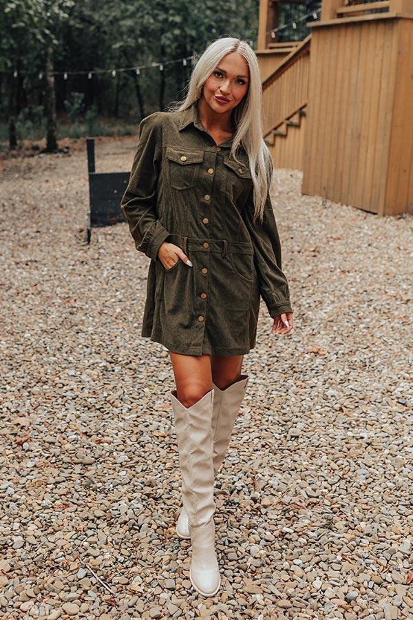 Cinnamon Lane Corduroy Mini Dress Product Image