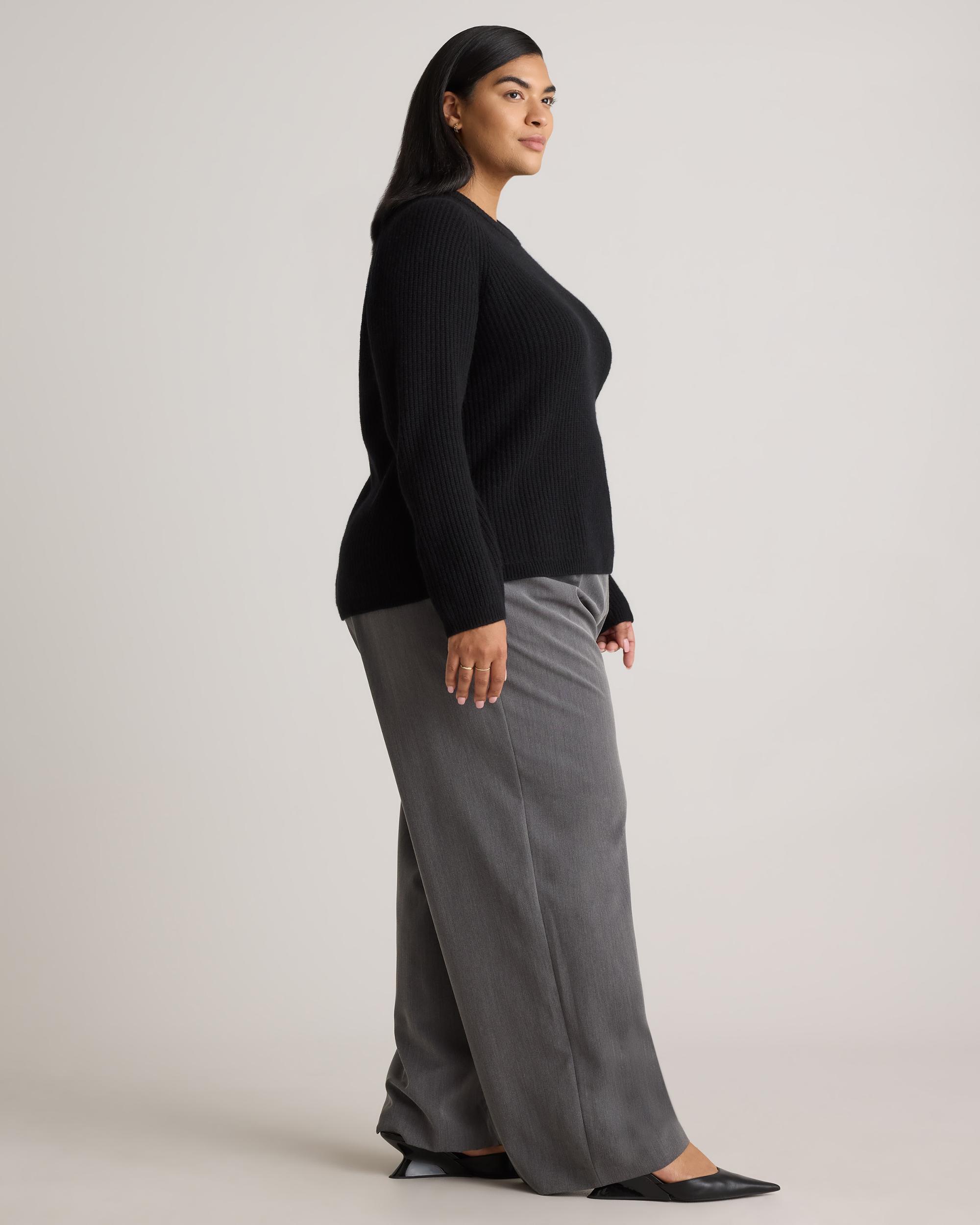 Quince | Women's Mongolian Cashmere Fisherman Crewneck Sweater Product Image