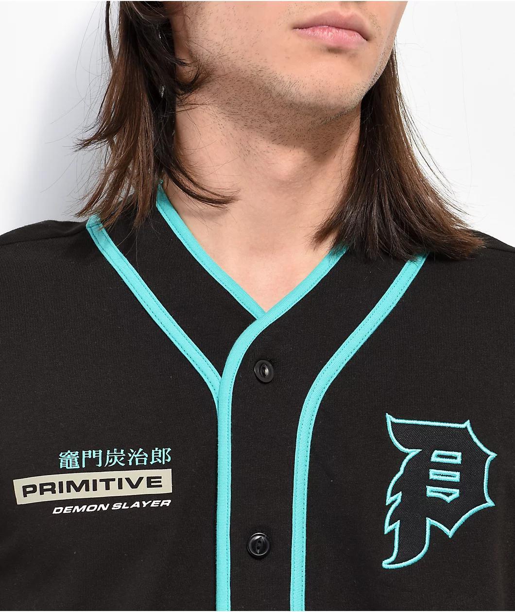 Primitive x Demon Slayer Tanjiro Black Baseball Jersey Product Image