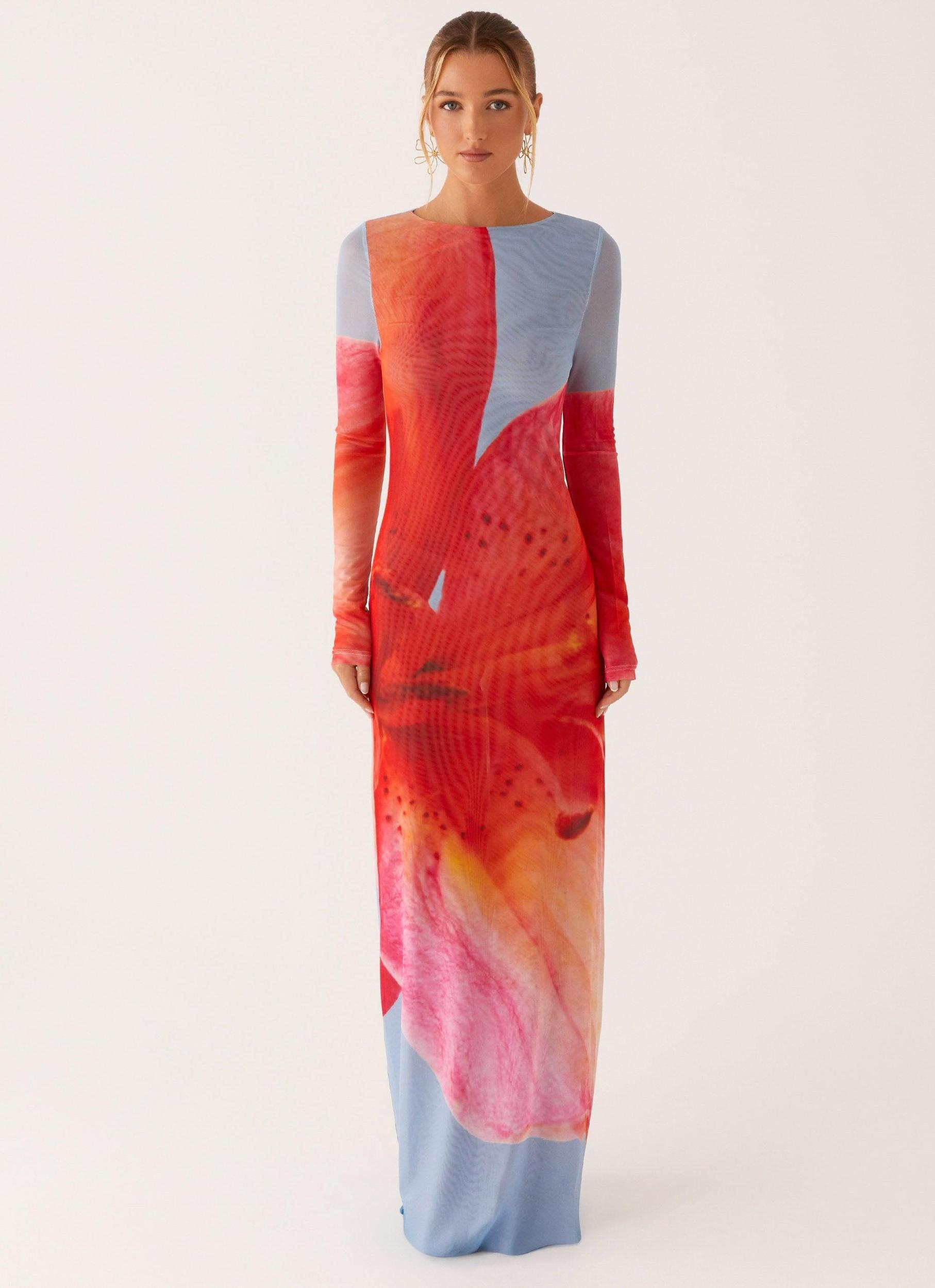 Jilly Maxi Dress - Blue Floral Product Image