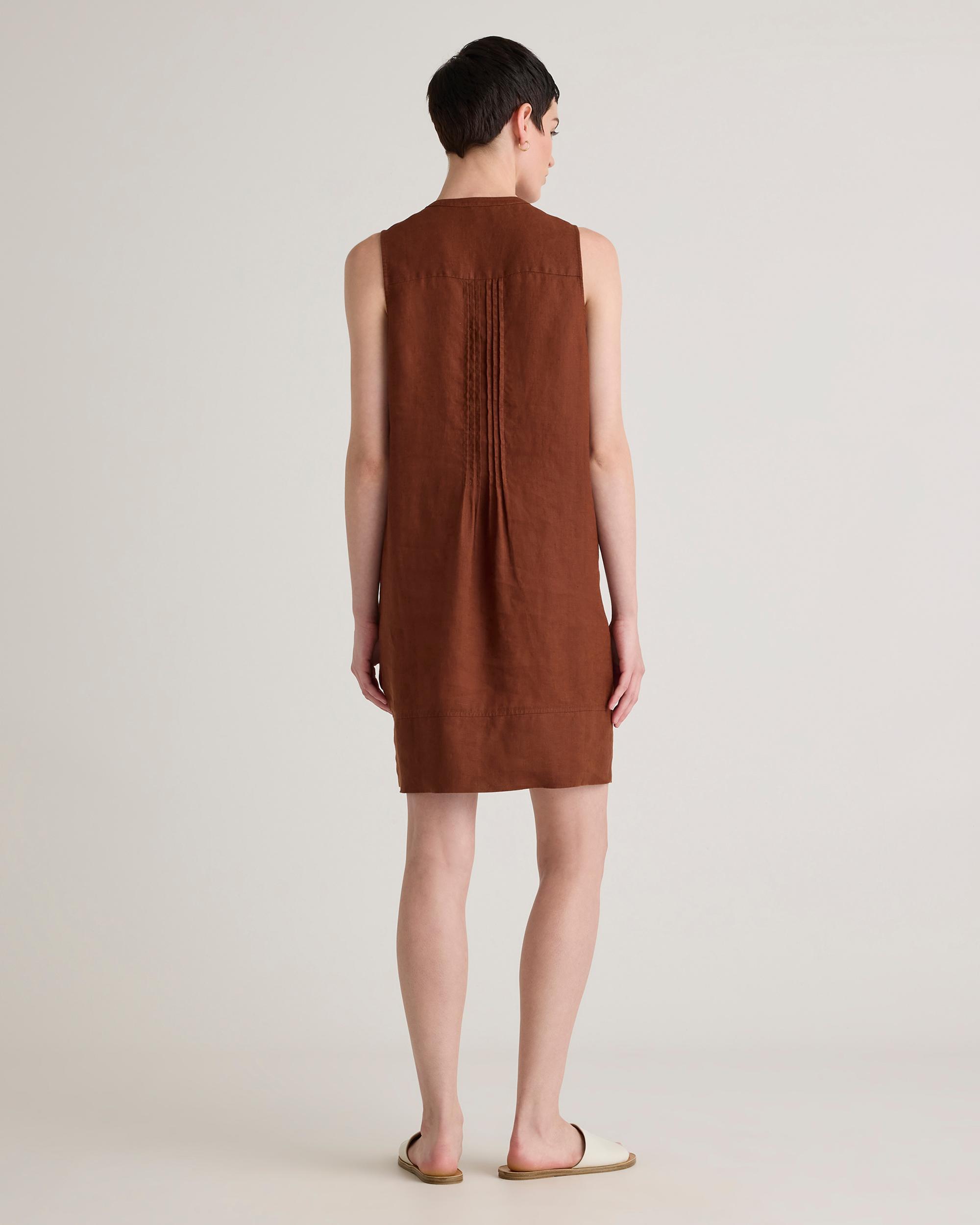Quince | Women's 100% European Linen Sleeveless Swing Dress Size XL Product Image