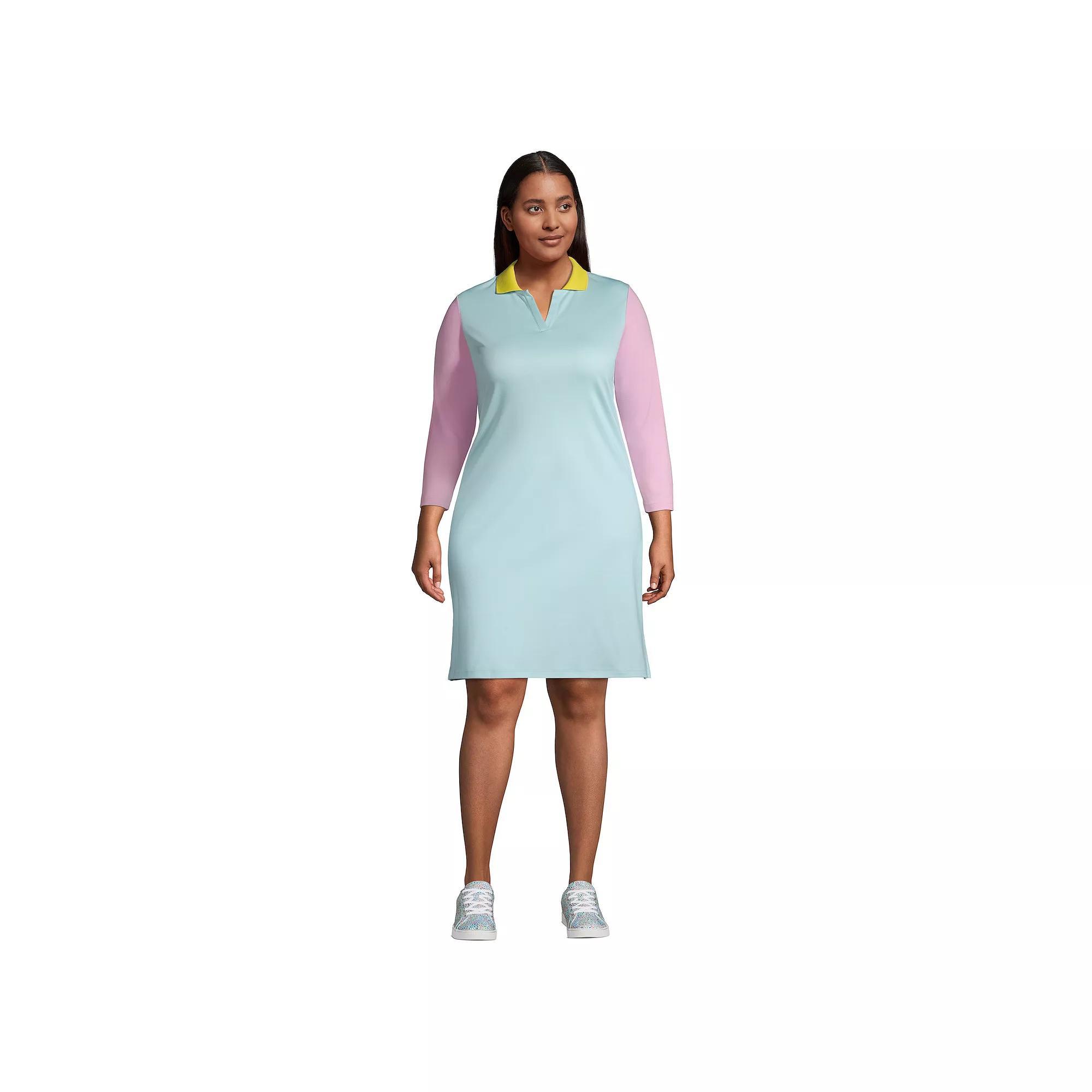 Plus Size Lands End Supima Cotton Polo Dress, Womens Product Image