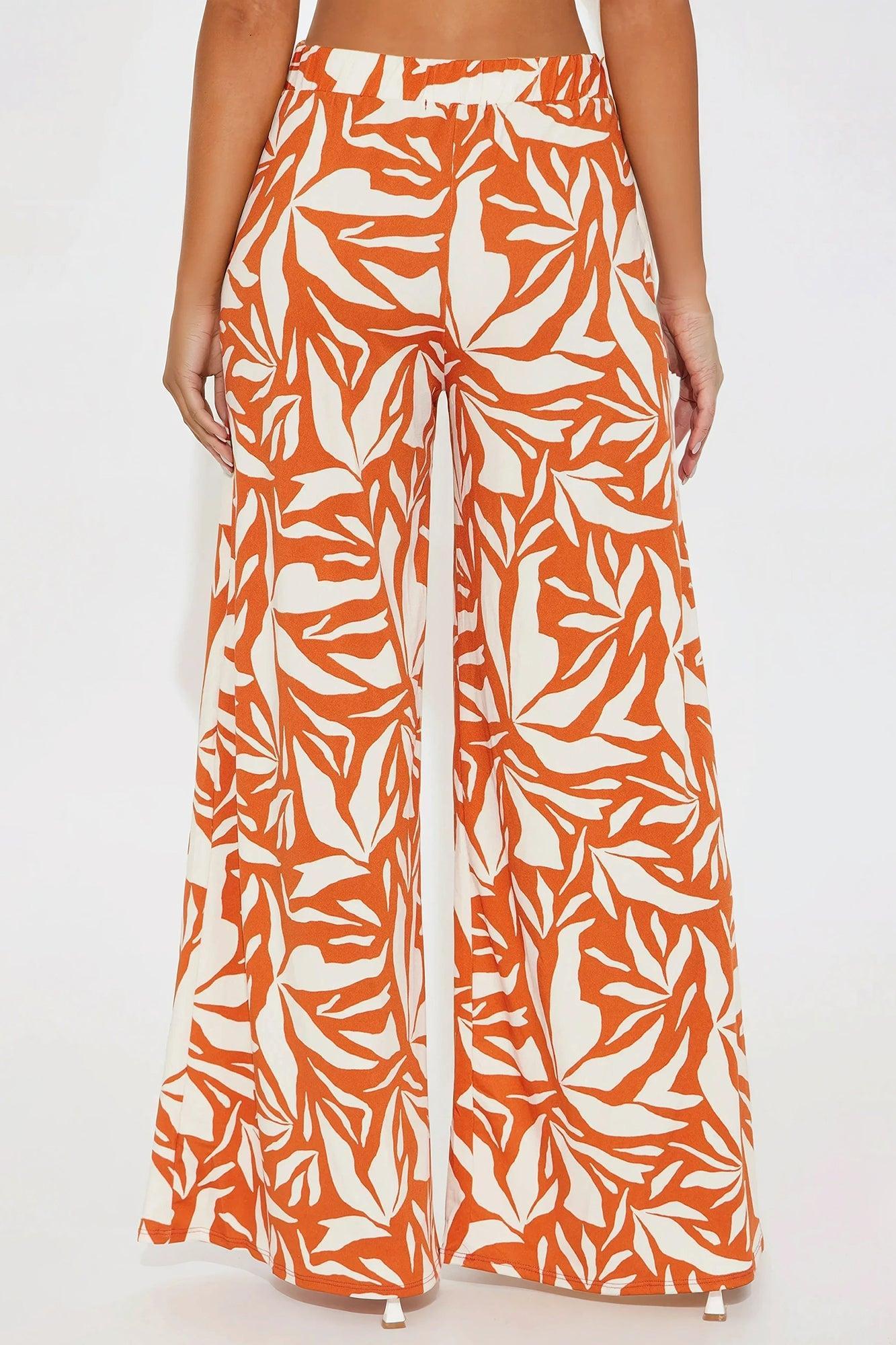 Summer Breeze Wide Leg Pant - Rust/combo Product Image