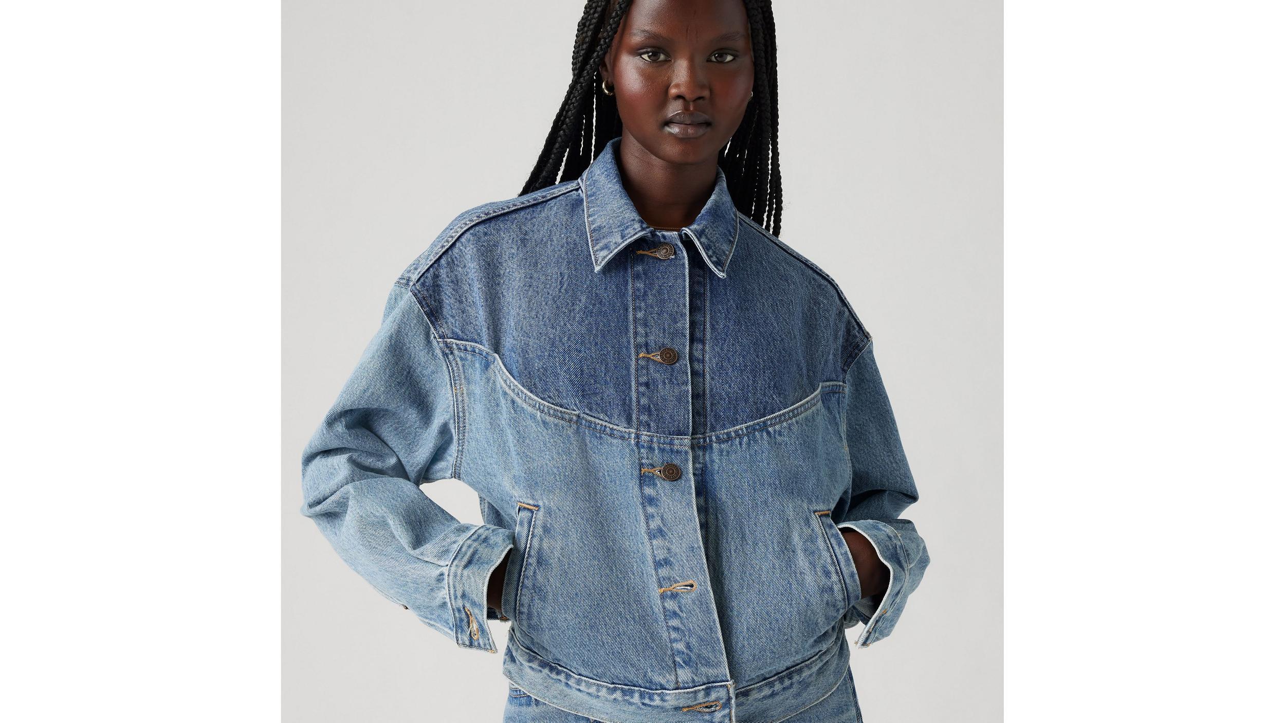 Shrunken '90s Western Trucker Jacket Product Image