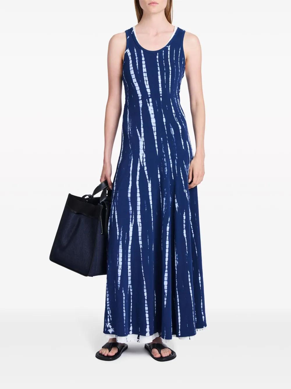 tie-dye print sleeveless dress Product Image