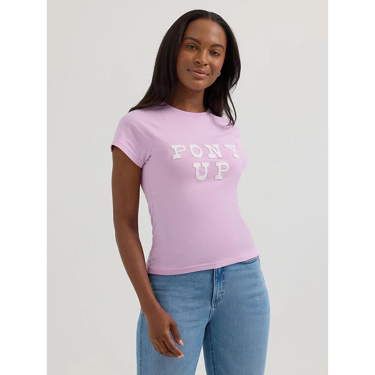 Women's Wrangler Shrunken Western Raglan Tee in Lets Go Rodeo Product Image