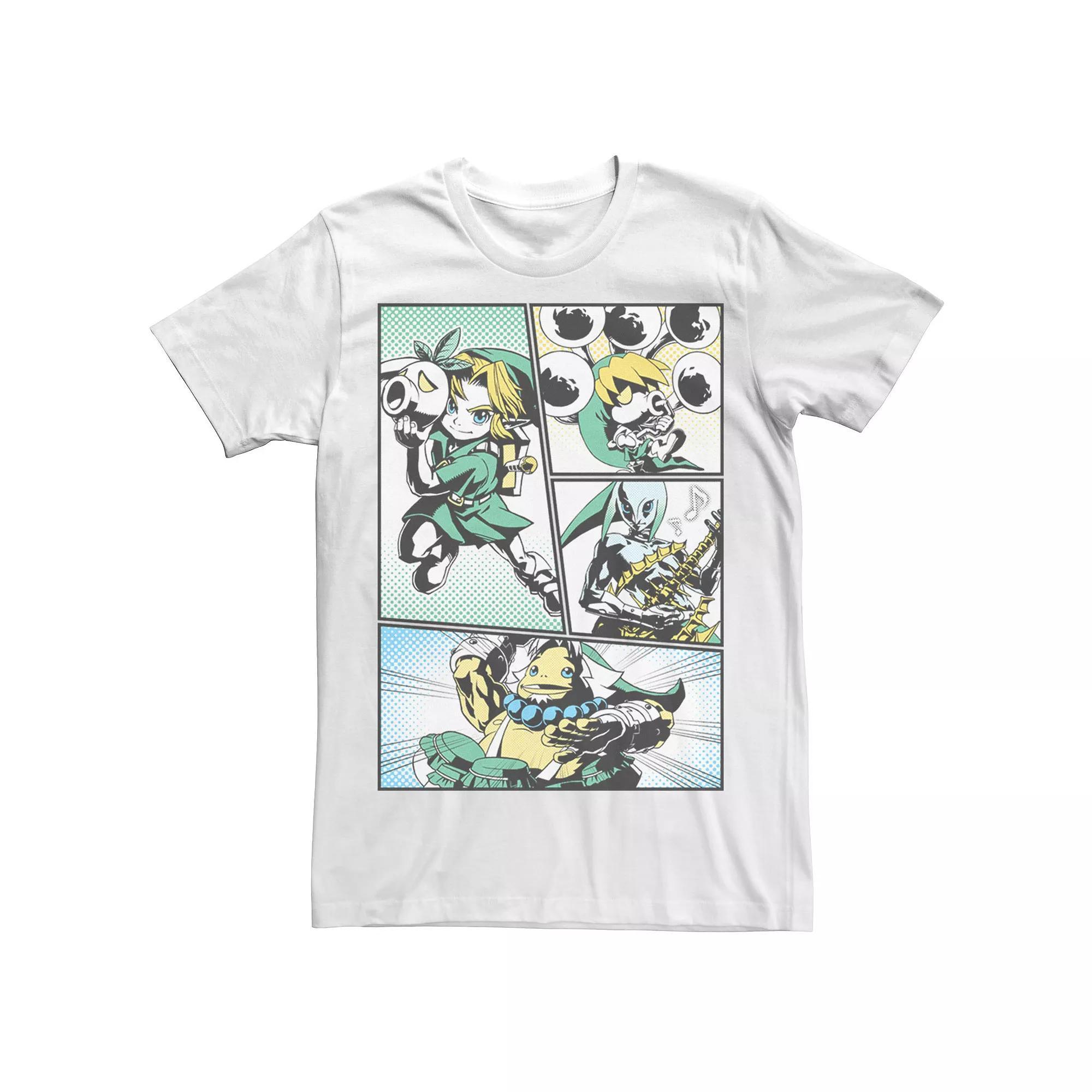 Men's Nintendo Zelda Link Manga Comic Graphic Tee, Size: Small, White Product Image