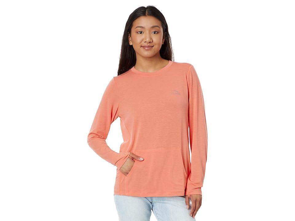 L.L.Bean Tropicwear Comfort Crew Long Sleeve (Pale Turquoise) Women's Clothing Product Image