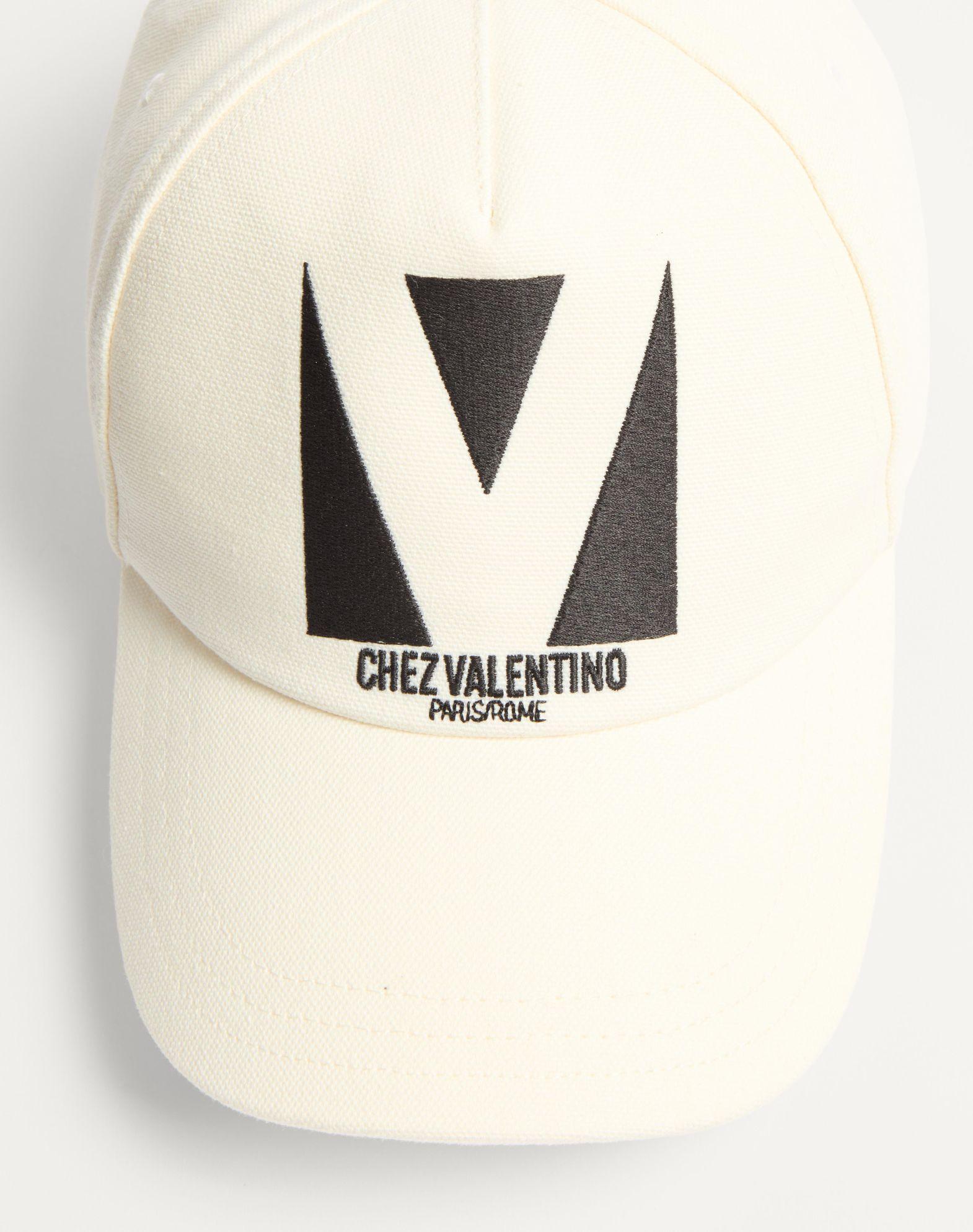 Chez Valentino Cotton Baseball Cap With Embroidery Product Image