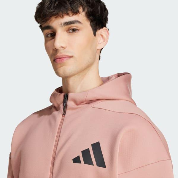 adidas Z.N.E. Full-Zip Hooded Track Jacket Black S Mens Product Image