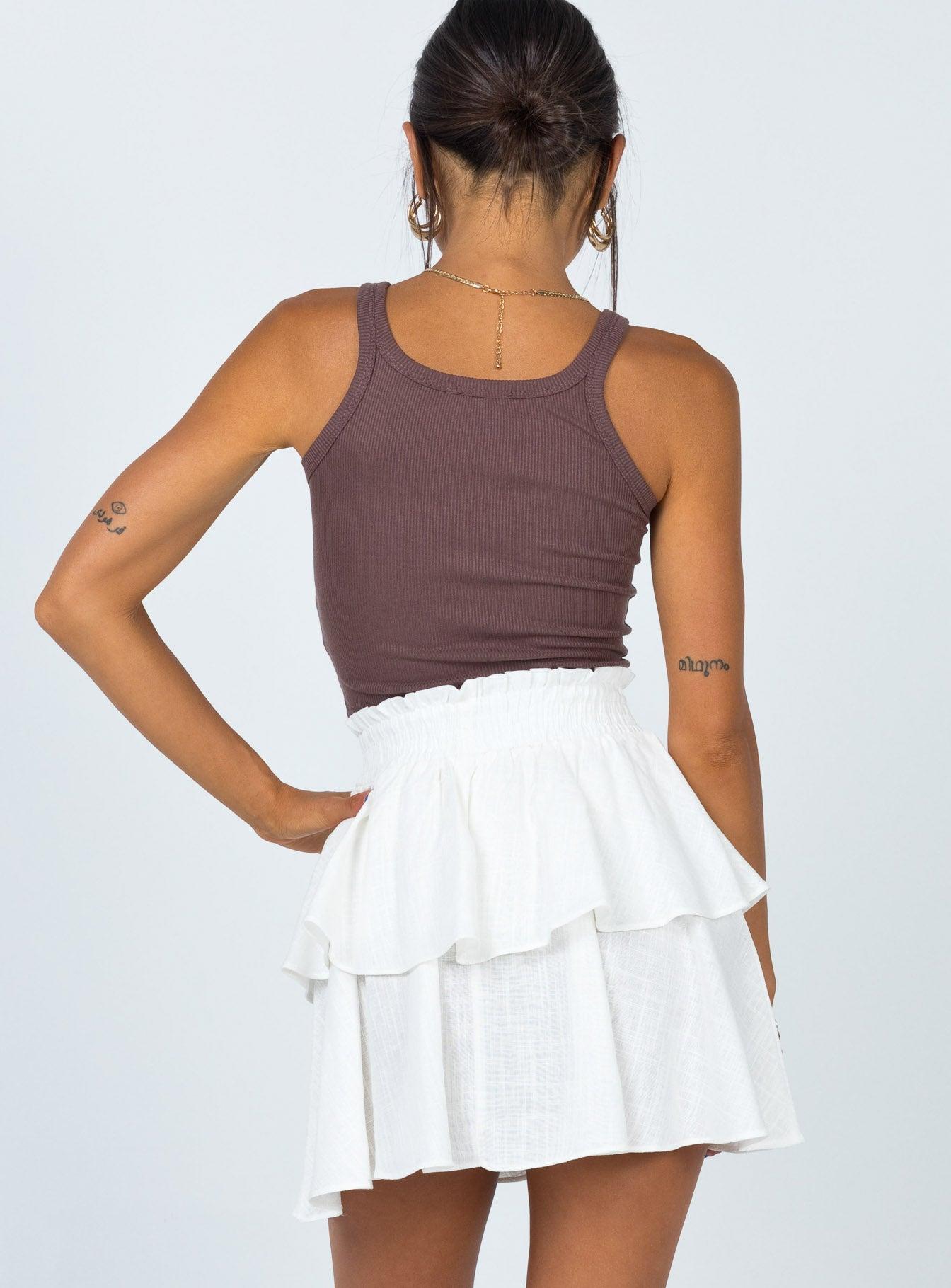 Greta Mini Skirt Off White Product Image