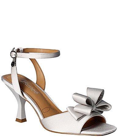 J. Renee Nishia Satin Bow Ankle Strap Dress Sandals Product Image