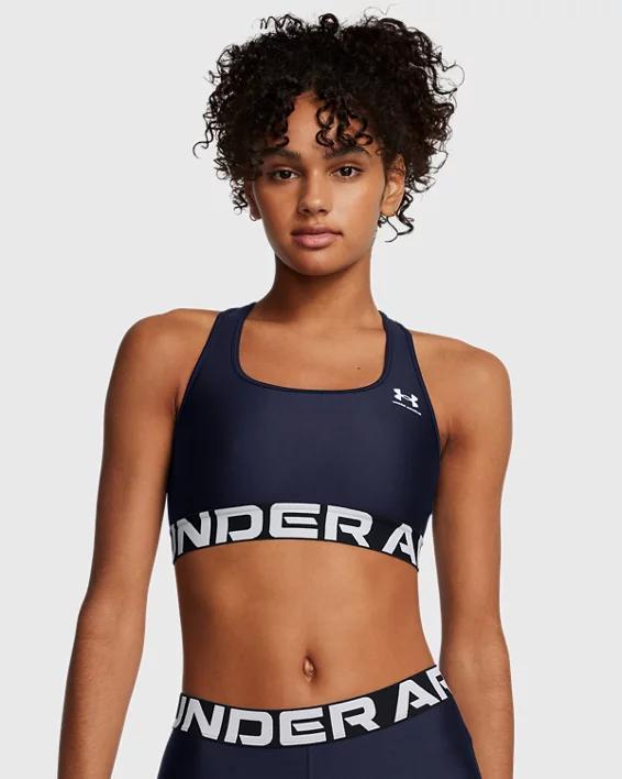 HeatGear Armour Mid Branded Womens Sports Bra Product Image
