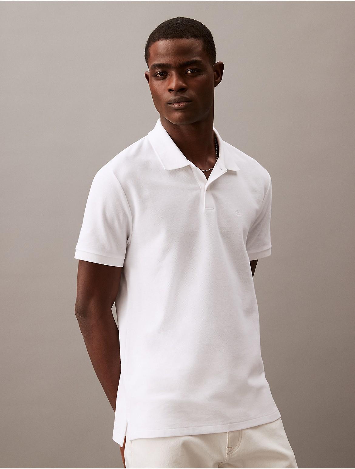 Calvin Klein Mens Refined Pique Polo Shirt - Black - XXL Product Image