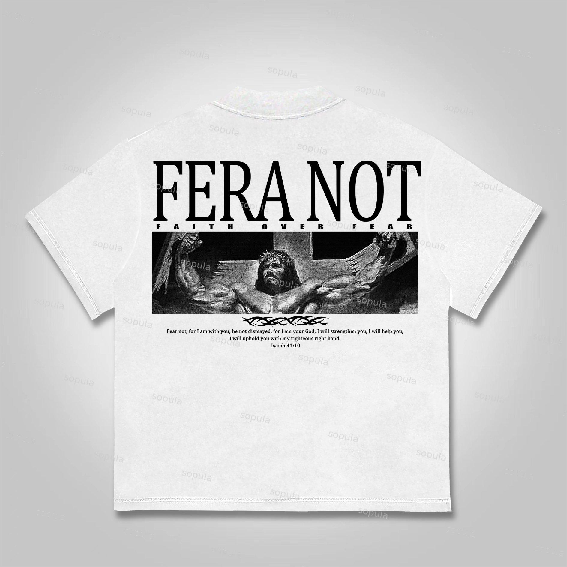 Sopula Fear Not Faith God's Gym Graphic Print Cotton T-shirt Product Image