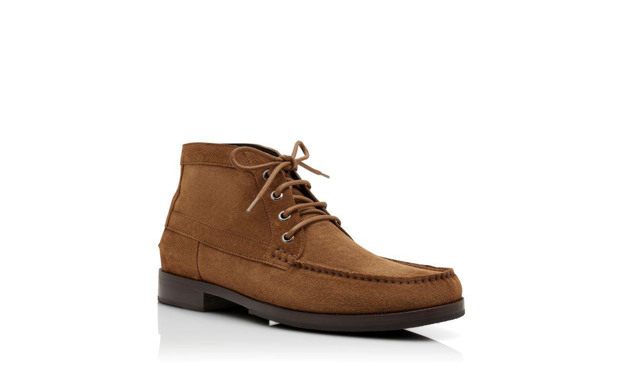 RHINEBECK Brown Calf Suede Ankle Boots Product Image