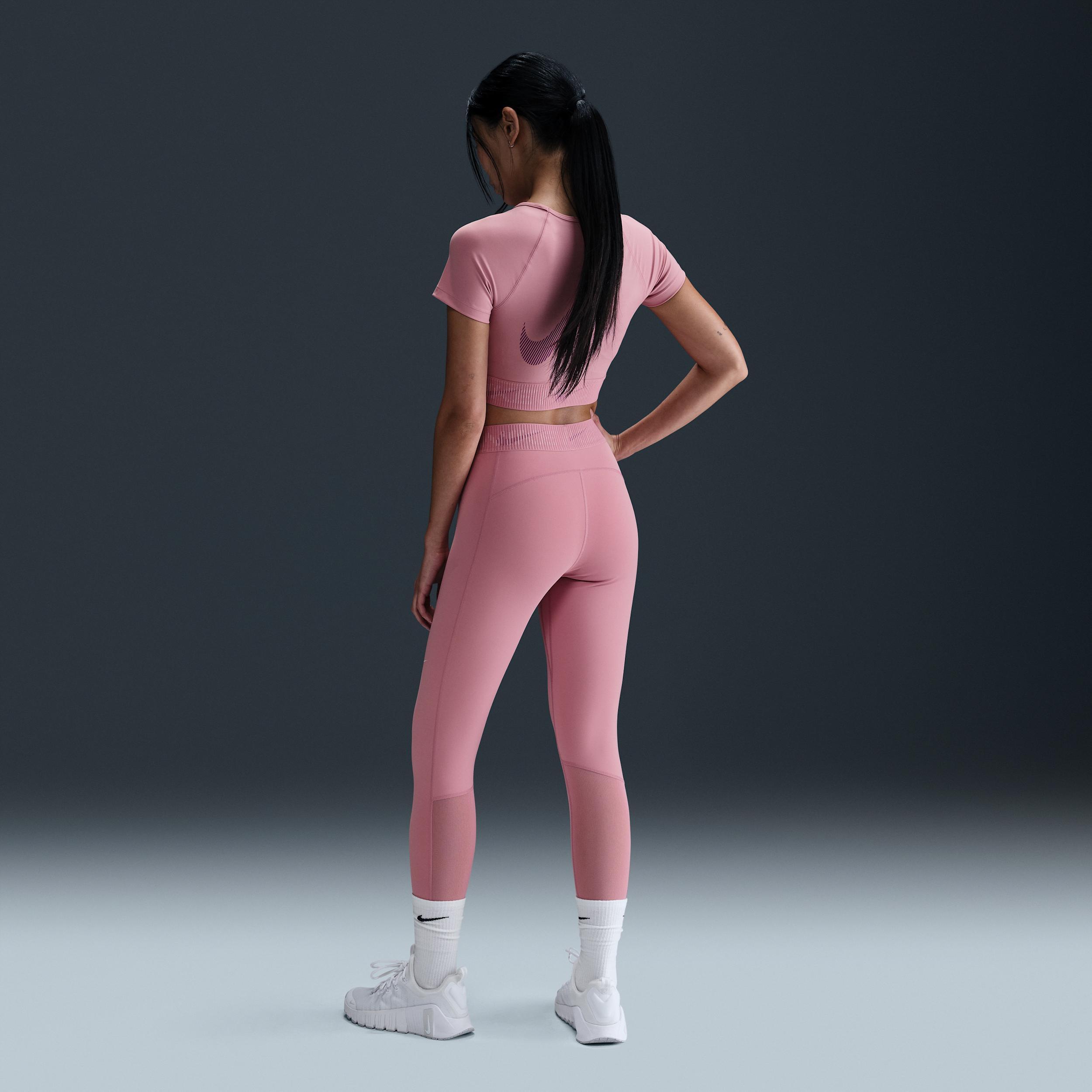 Nike Womens Pro Dri-FIT Mid-Rise 7/8 Graphic Leggings Product Image