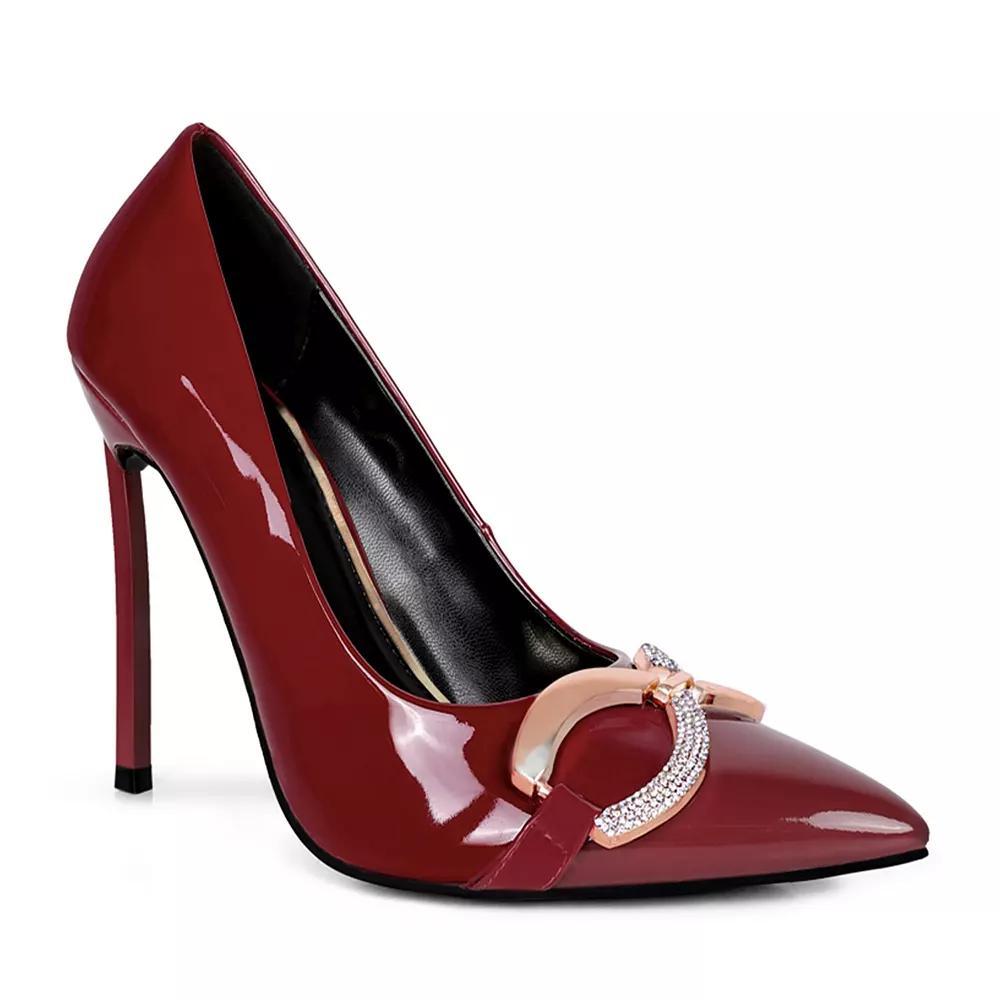Rag & Co Cocktail Women's Rhinestone Stiletto Dress Pumps, Size: 7, Black Product Image