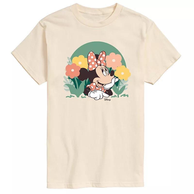Disney's Minnie Mouse Men's Flowers Graphic Tee, Size: XL, Blue Product Image