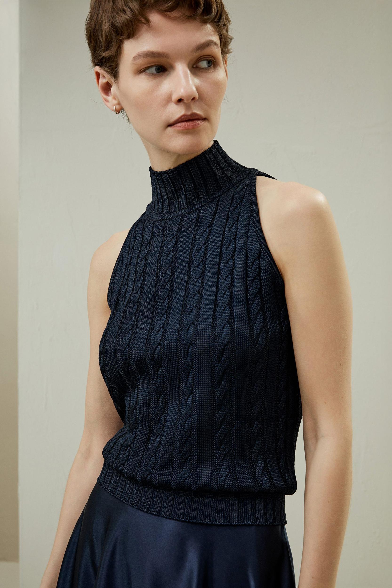 Wild Silk Sleeveless Sweater Product Image