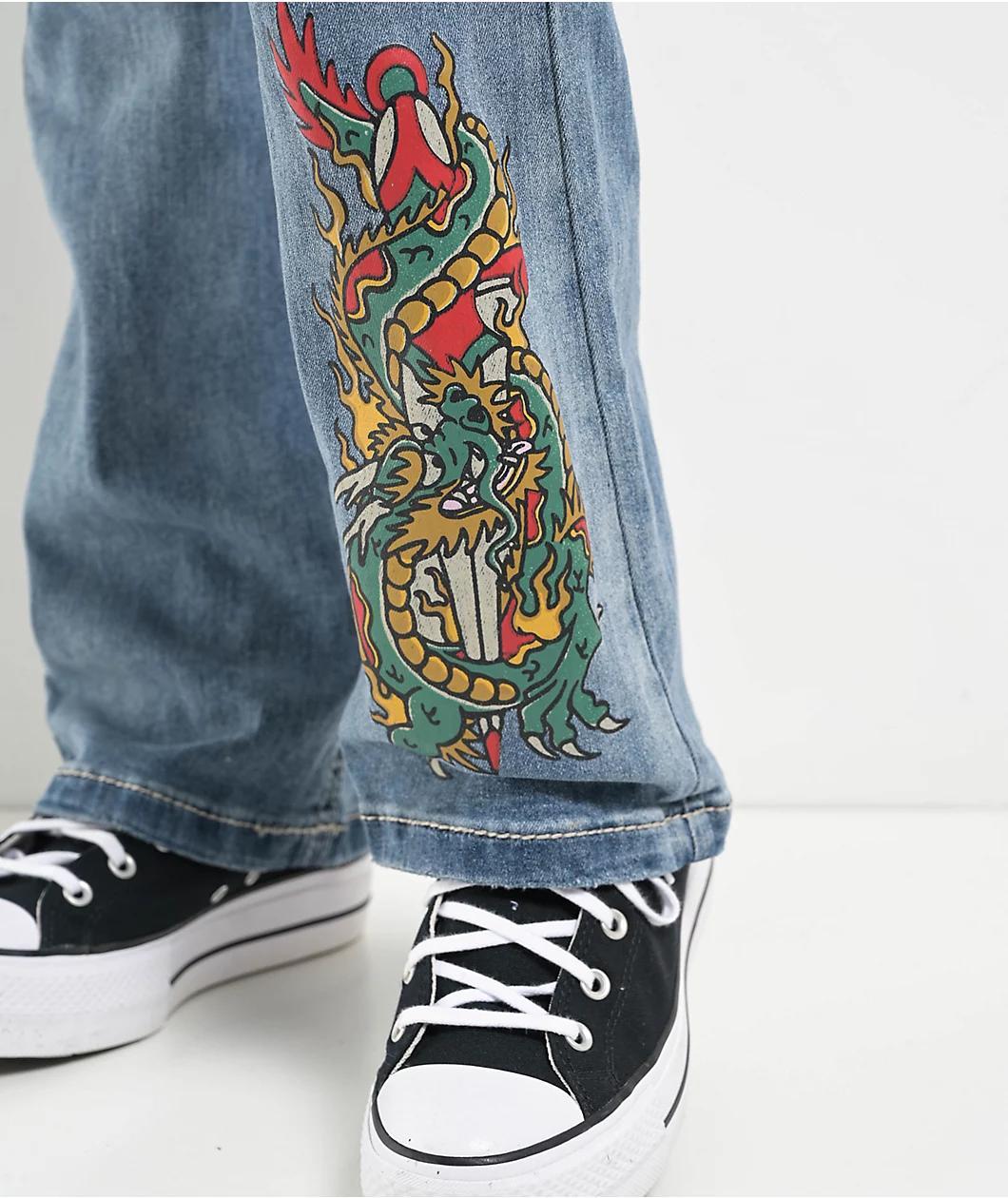 Ninth Hall Alyssia Printed Selfie Mid Rise Flare Jeans Product Image