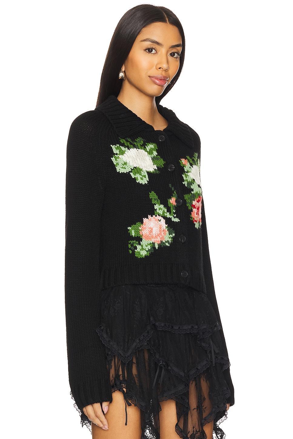 Rose Intarsia Cardigan Yuhan Wang Product Image