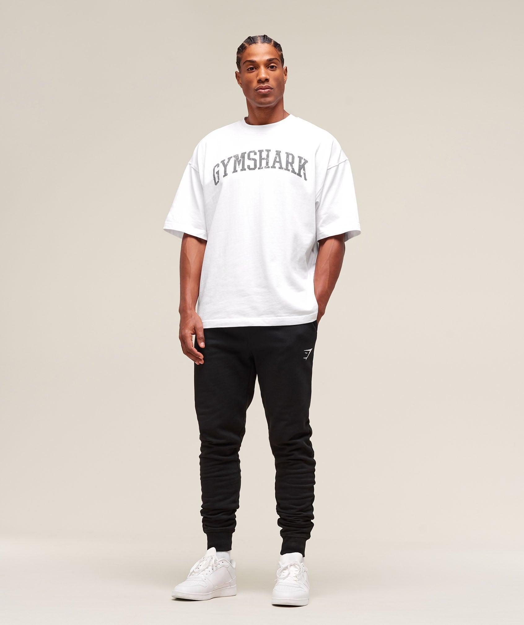 Gymshark Crest Tall Joggers - Black Male Product Image