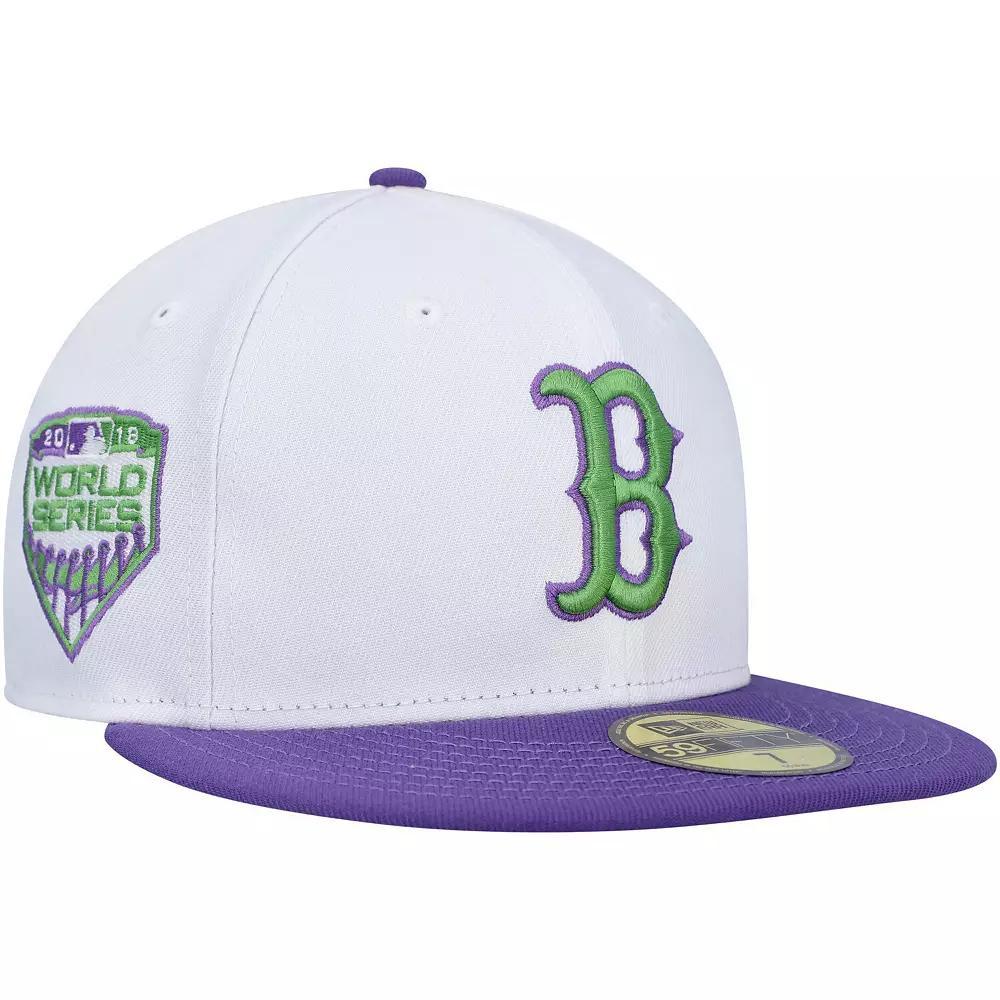 Men's New Era White Boston Red Sox  Side Patch 59FIFTY Fitted Hat, Size: 7 1/2 Product Image