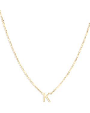 Womens 14K Yellow Gold Initial Pendant Necklace Product Image
