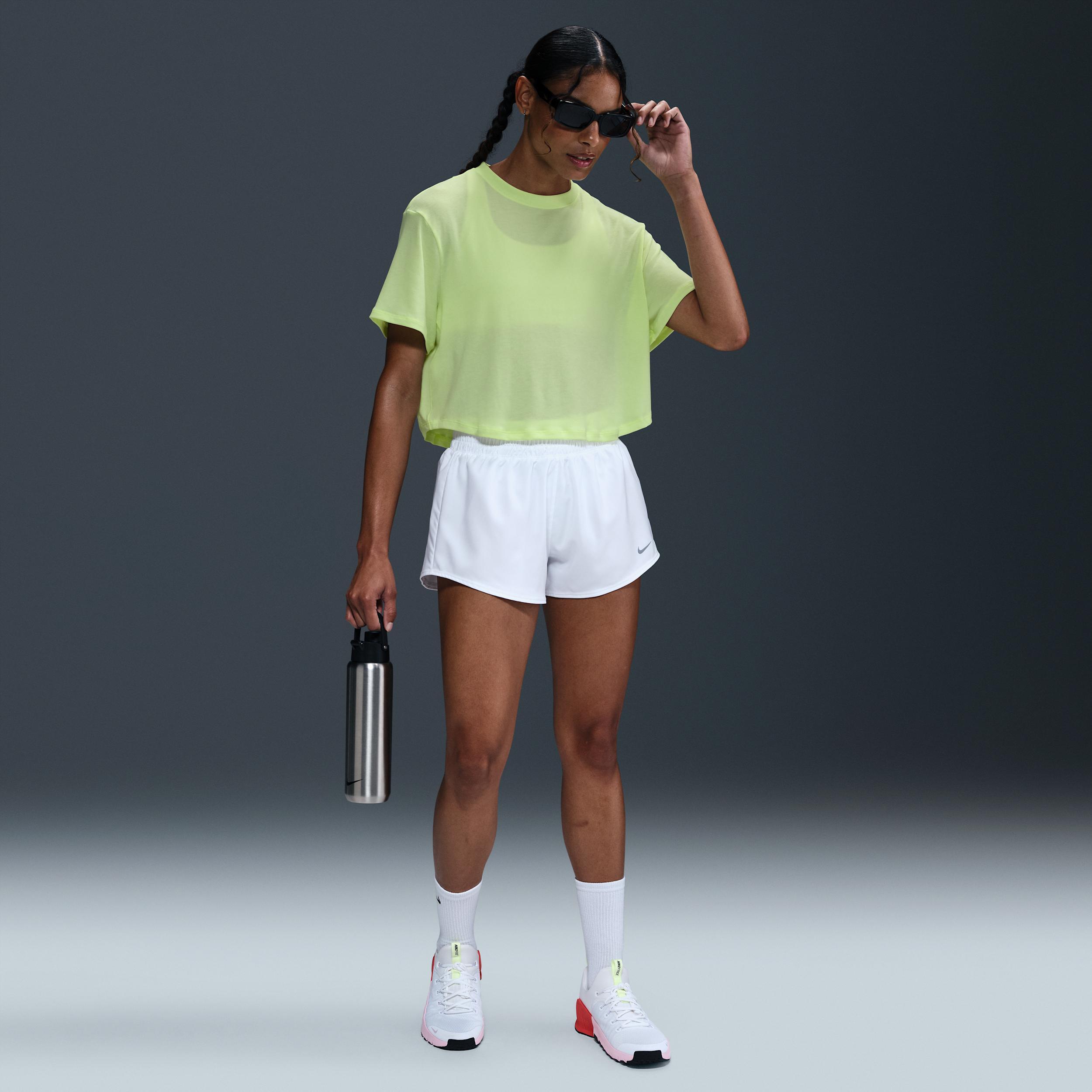 Nike Women's One Relaxed Dri-FIT Cropped Short-Sleeve Top Product Image