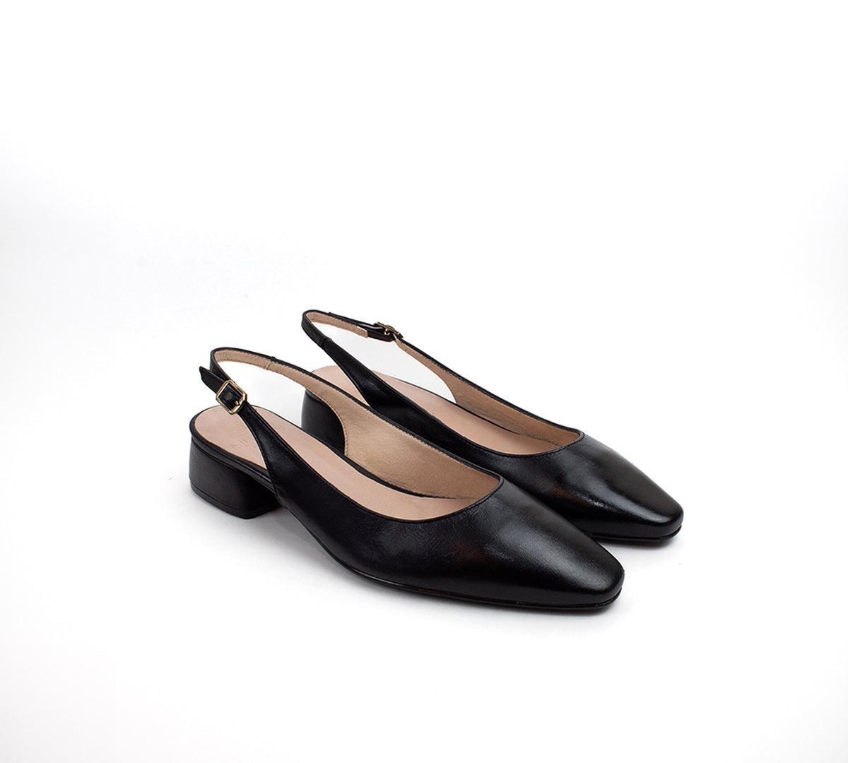 Berta All Black Sling Back Product Image