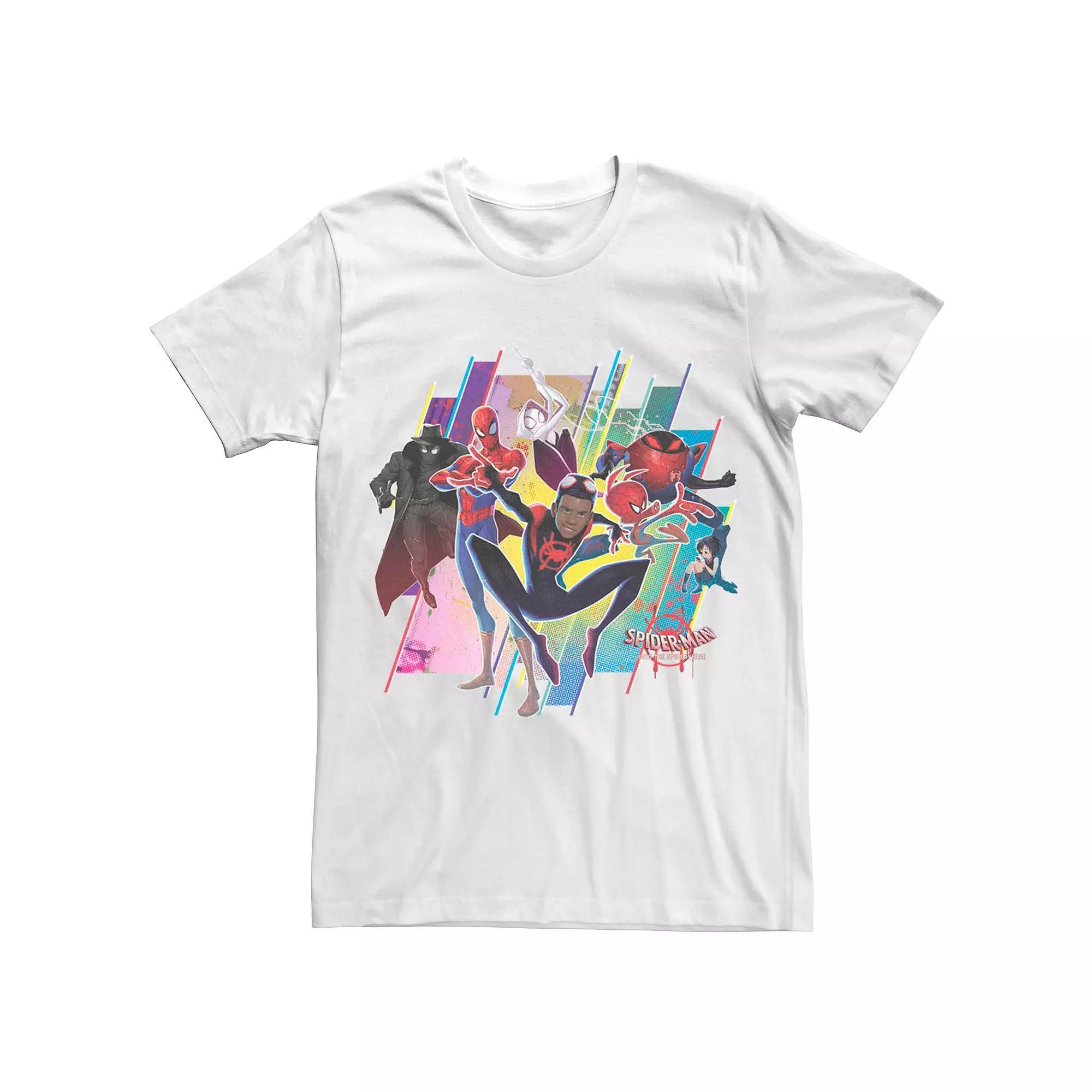 Men's Marvel's Spider-Man Spider-Verse Group Tee, Size: Small, White Product Image