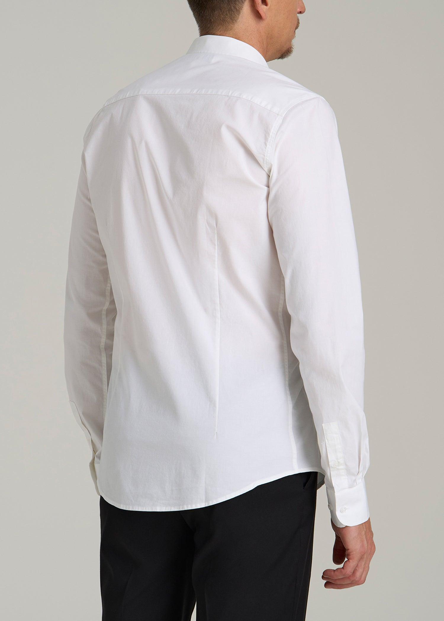 Oskar Button-Up Dress Shirt for Tall Men in Bright White Product Image