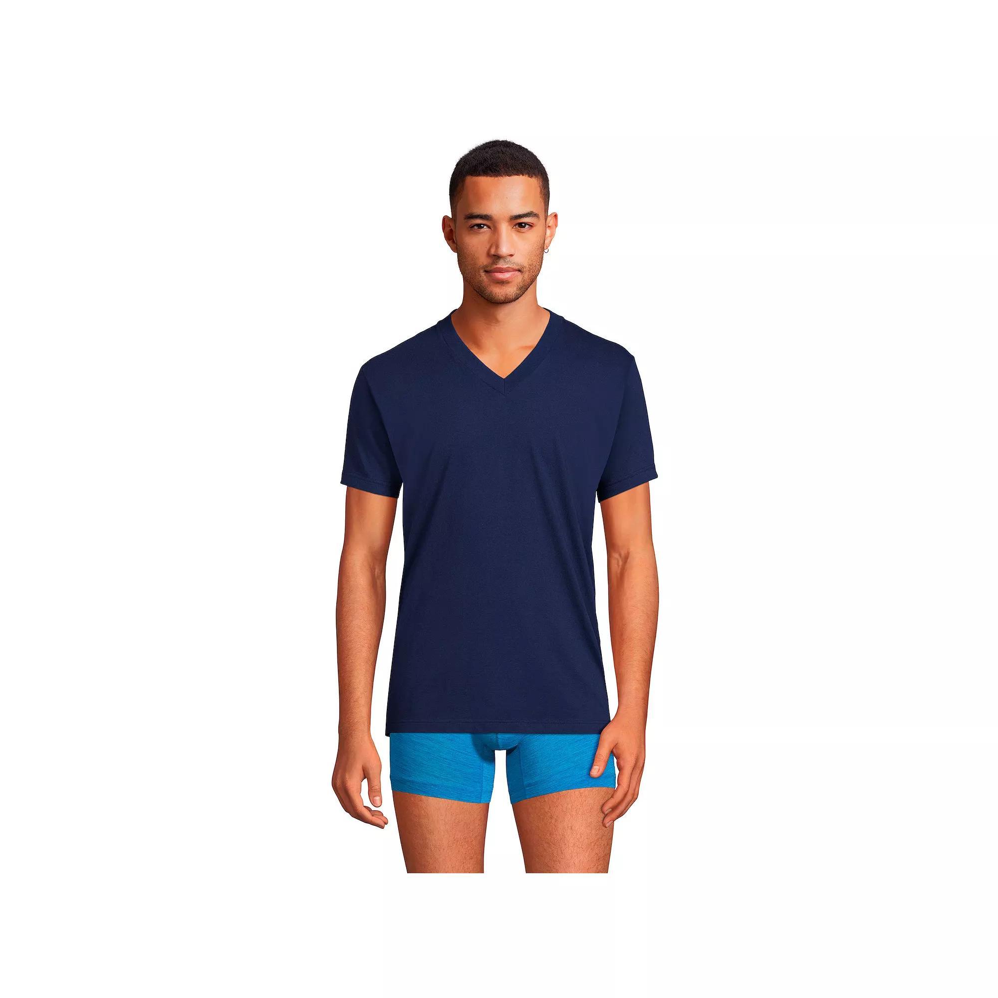 Mens Lands End 3-Pack V-Neck Undershirts Product Image