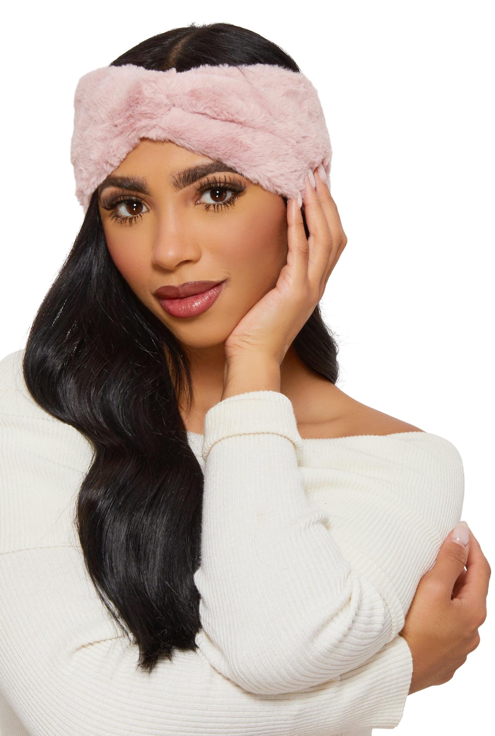 Twist Front Faux Fur Headband Female Product Image