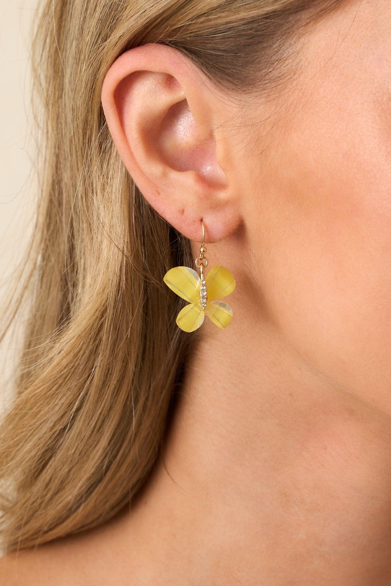 Flutter By Yellow Butterfly Earrings Product Image