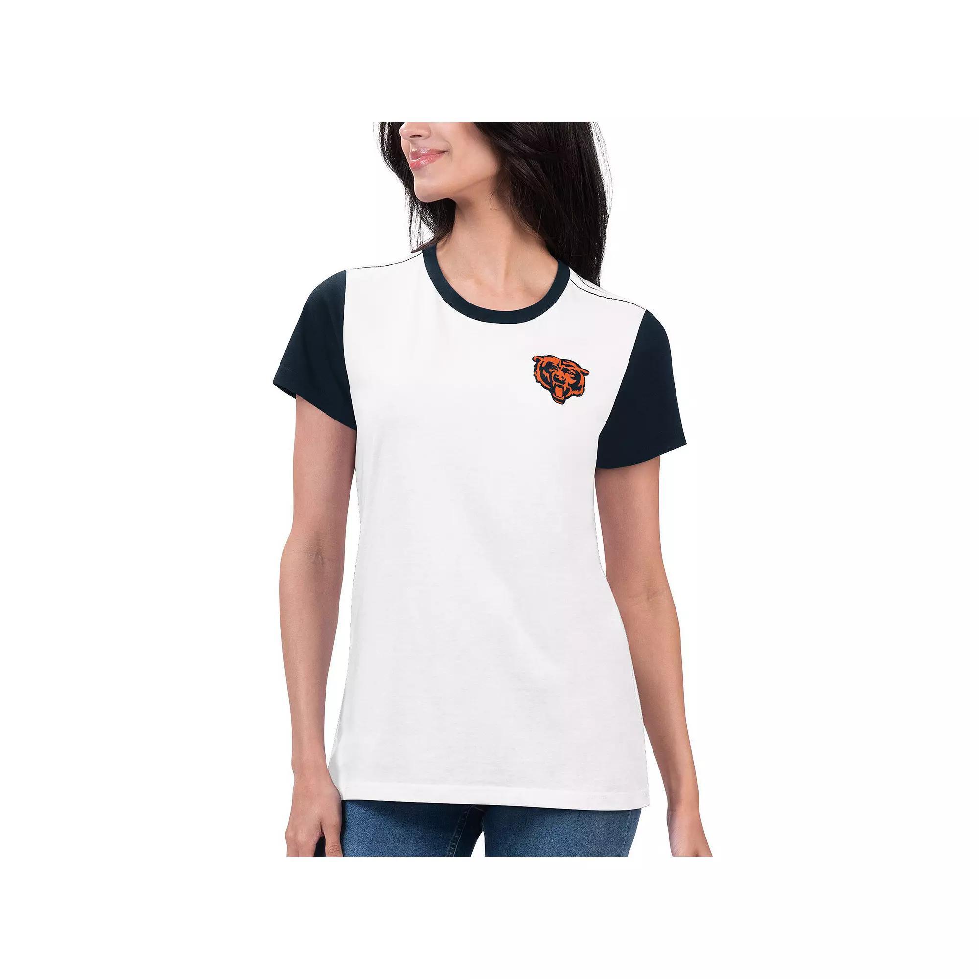 Women's G-III 4Her by Carl Banks White/Black Las Vegas Raiders Fashion Illustration T-Shirt, Size: Large, Lvr White Product Image