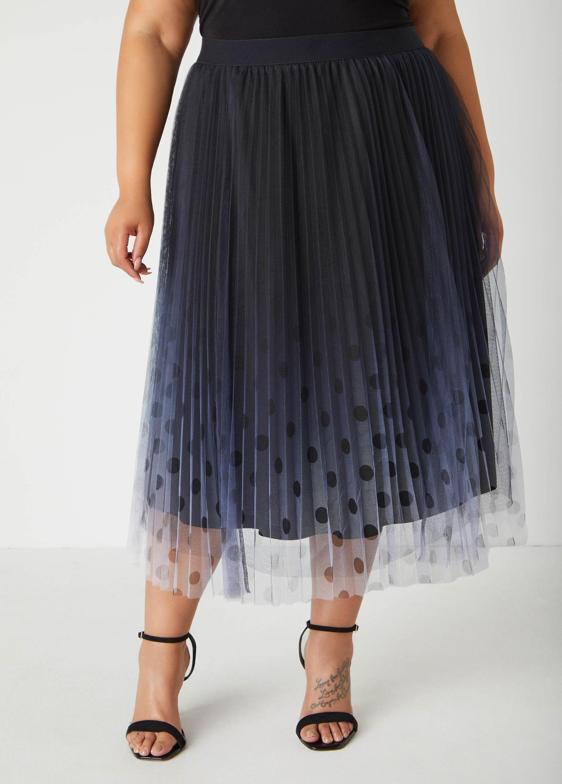 Ombre Polka Dot Midaxi Skirt Product Image