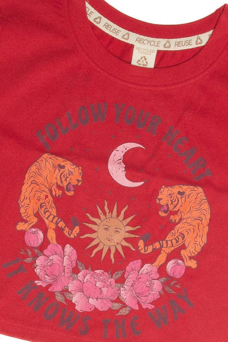 Follow Your Heart Crop Shirt Product Image