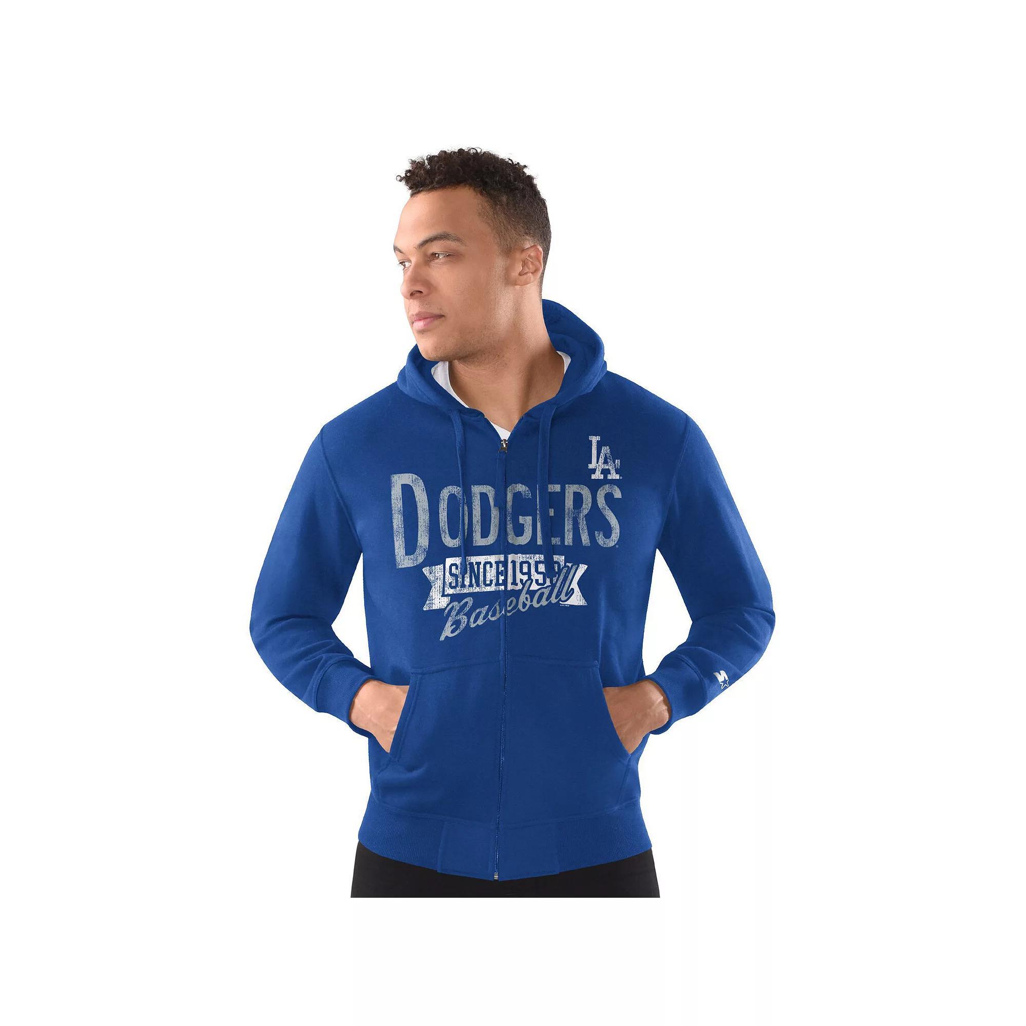 Men's Starter  Black San Diego Padres Classic Distressed Full-Zip Hoodie, Size: 2XL Product Image