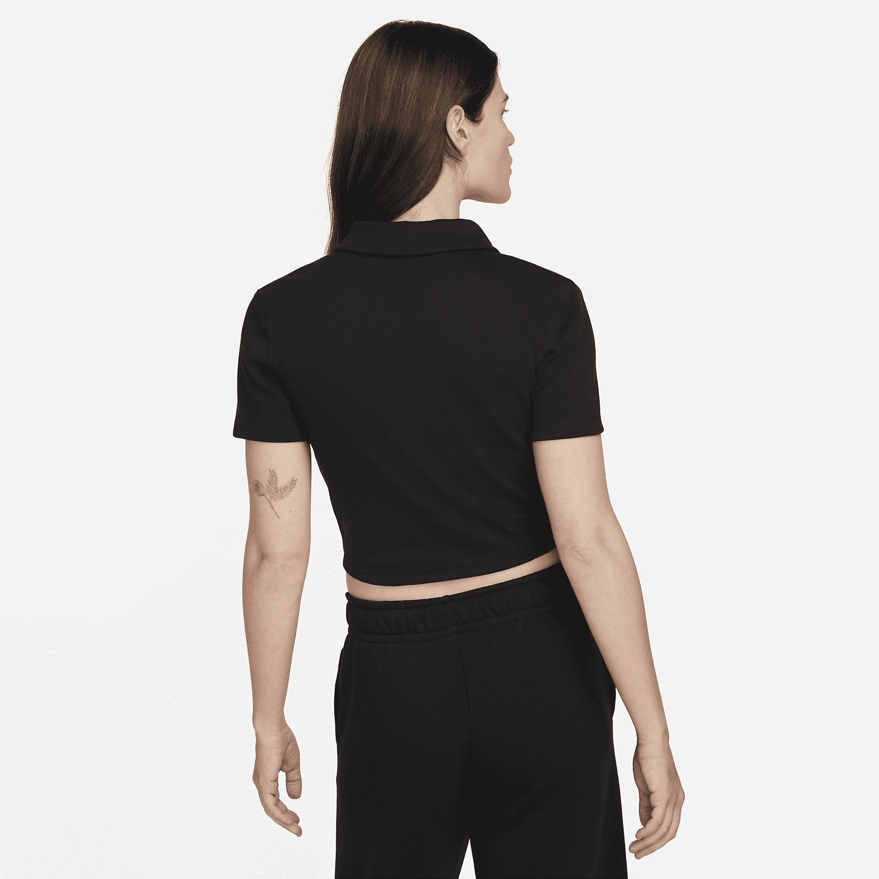 Womens Nike Sportswear Essential Short-Sleeve Polo Top | DV7884-010 Product Image