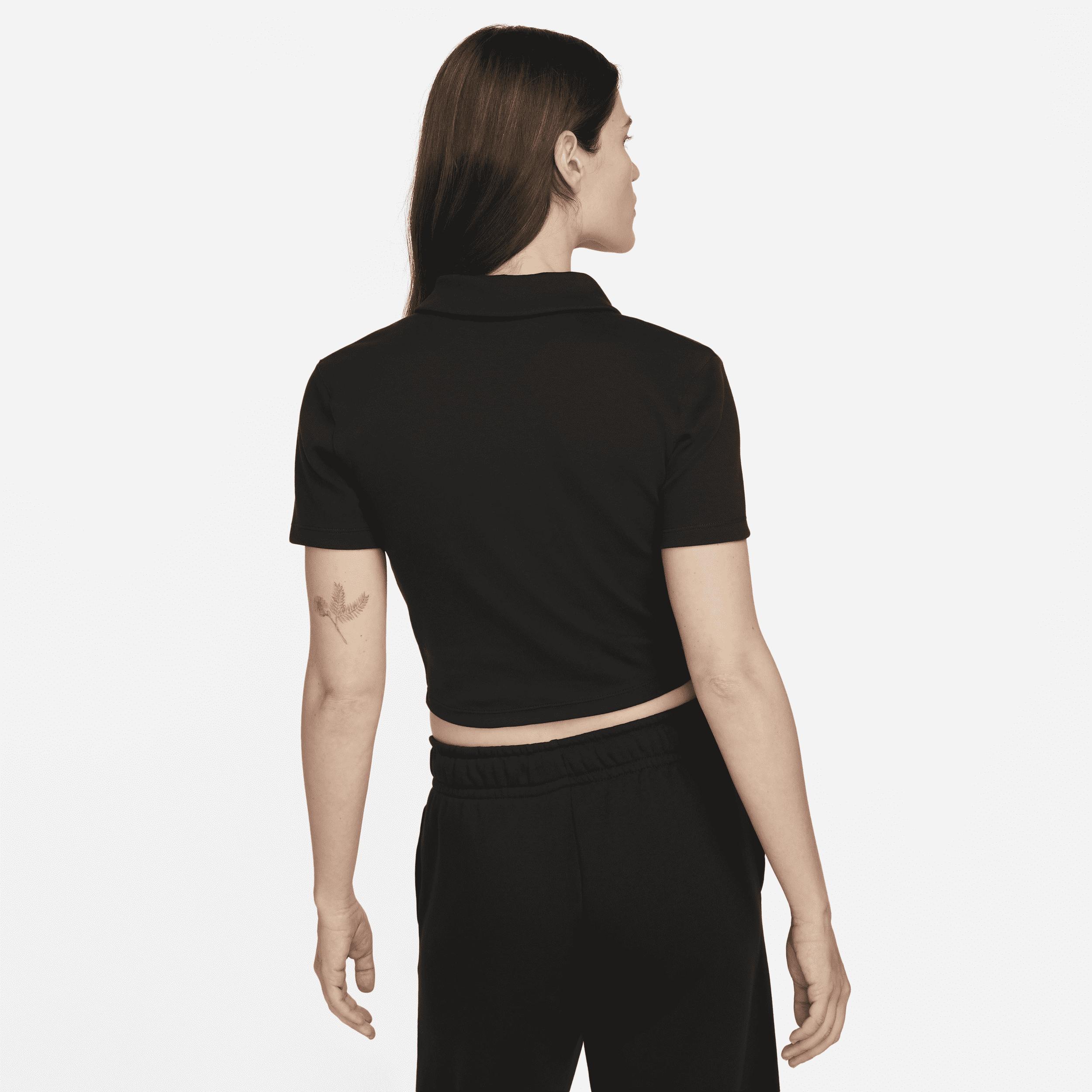 Womens Nike Sportswear Essential Short-Sleeve Polo Top | DV7884-010 Product Image