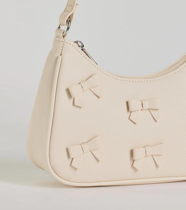 Poised Cuteness Bow Saffiano Shoulder Bag Product Image